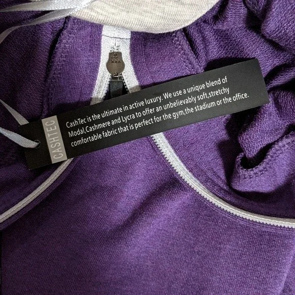 Cashtec beachwood 1/4 zip pull over modal cashmere blend men's size Large
